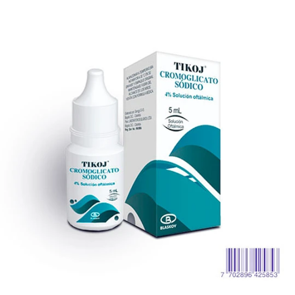 Imagen de TIKOJ 4% SOL OFT (CROMOGLICATO SOD) GOTERO*5ML