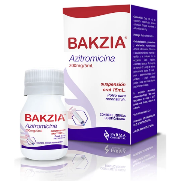 Imagen de BAKZIA (AZITROMICINA) FCO*15 ML