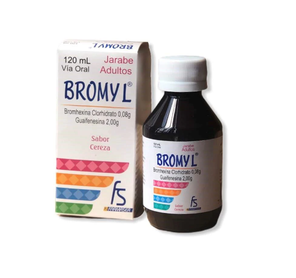 Imagen de BROMYL (BROMHEXINA-GUAIFENESINA) CEREZA*120 ML