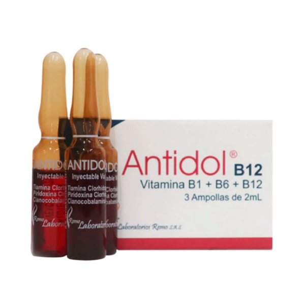 Imagen de ANTIDOL AMP (VITAMINA B1+B6+B12)*3 AMP 2ML