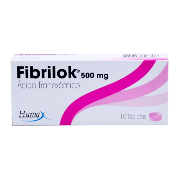 Imagen de FIBRILOK 500MG (ACIDO TRANEXAMICO) CJ*10 TABS