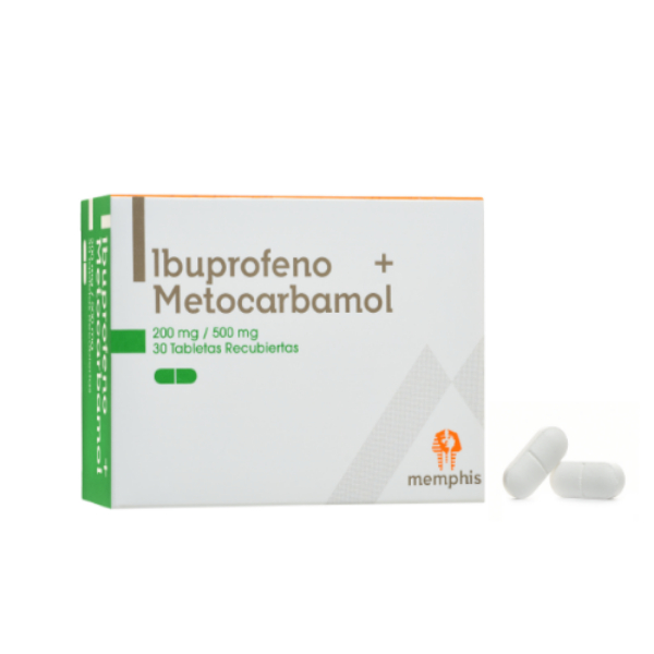 Imagen de IBUPROFENO + METOCARBAMOL 200 MG / 500 MG*30 TAB