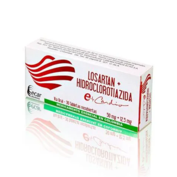 Imagen de LOSARTAN 50 MG+HIDROCLOROTRAZIDA 12,5MG *30 TAB