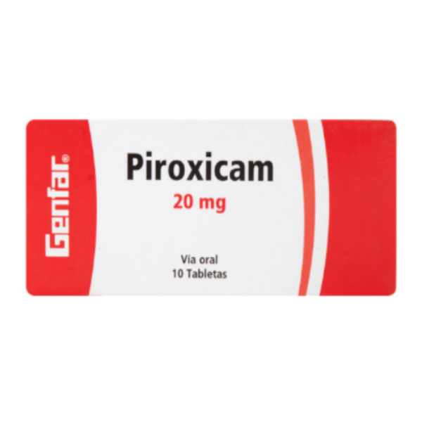 Imagen de PIROXICAM 20 MG*10 TABS