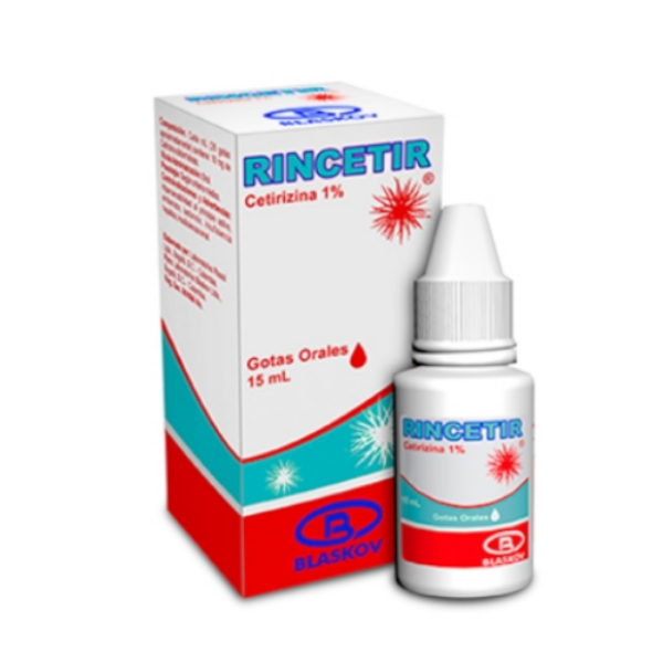 Imagen de RINCETIR 10MG/ML SOL. ORAL (CETIRIZINA) GOTERO * 15ML