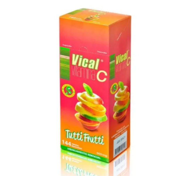 Imagen de VICAL 500MG CJ MASTICABLE TUTTI FRUTTI*144 TABS