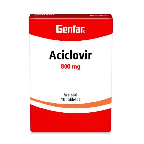 Imagen de ACICLOVIR 800 MG*10 TABLETAS
