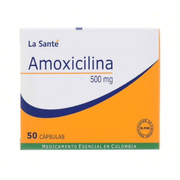 Imagen de AMOXICILINA 500MG CJ*50 CAPS La Sante