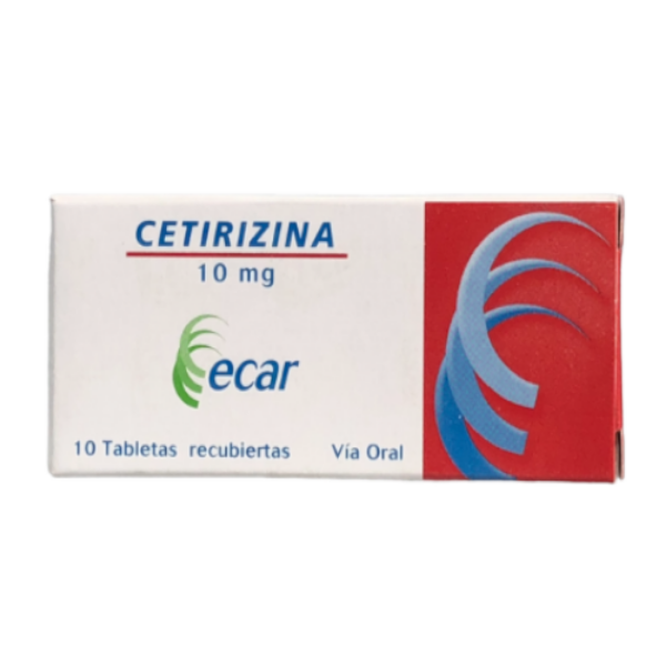 Imagen de CETIRIZINA 10MG CAJA*10 TAB RECUBIERTA