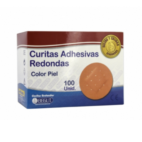 Imagen de CURITAS ADHESIVAS REDONDAS CAJA*100 UND