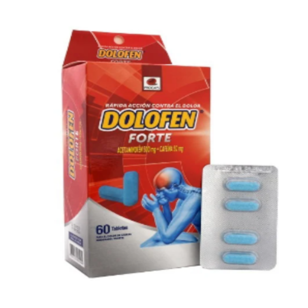 Imagen de DOLOFEN FORTE (ACETAMINOFEN 500 MG/CAFEINA 50 MG) CAJA*60 TABLETAS