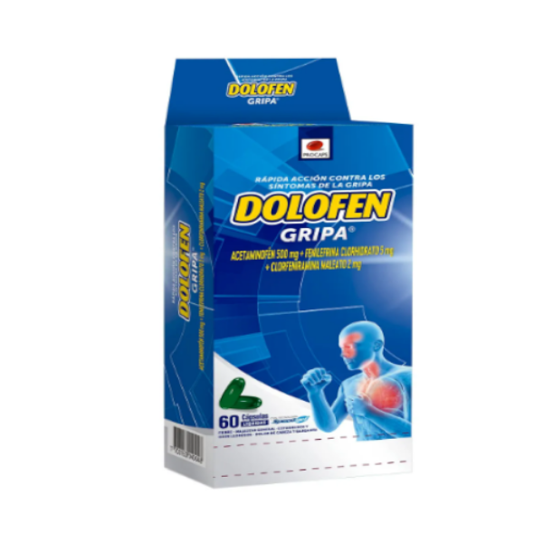 Imagen de DOLOFEN GRIPA CAJA * 60 CAPS LIQUIDAS