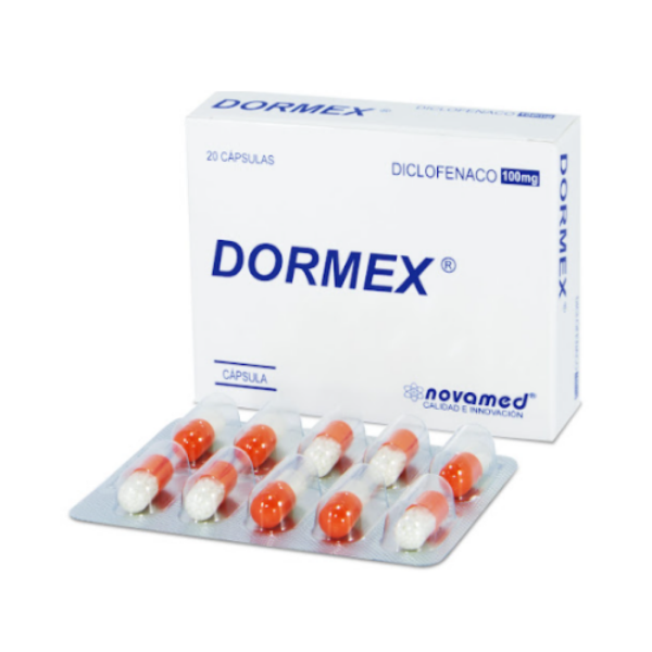 Imagen de DORMEX (DICLOFENACO) 100 MG CJ*20 CAPS