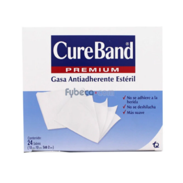 Imagen de GASA CUREBAND 10*10CM PAQUETE*24 SOBRES DE 5UND