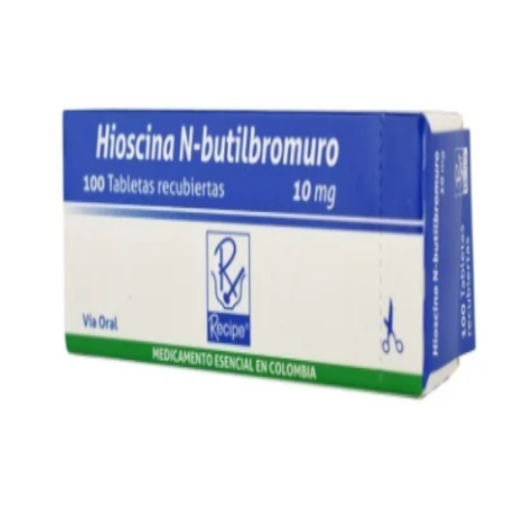 Imagen de HIOSCINA N-BUTILBROMURO 10MG CAJA * 100 TABS