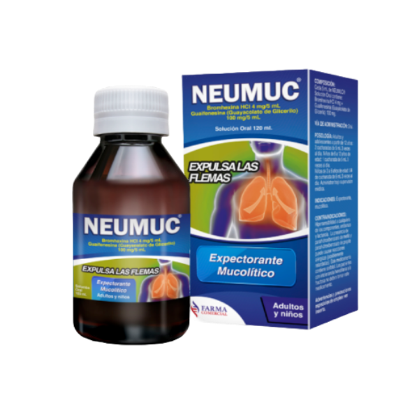 Imagen de NEUMUC (BROMHEXINA-GUAIFENESINA)*120ML