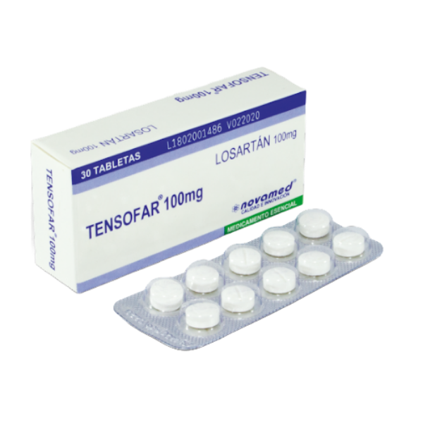 Imagen de TENSOFAR (LOSARTAN) 100 MG CJA*30 TAB
