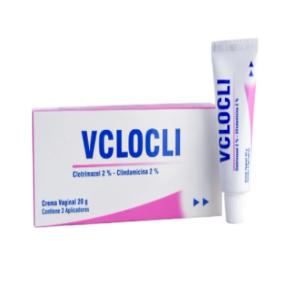 Imagen de VCLOCLI CREMA VAGINAL 20 Mg (CLOTRIMAZOL 2%- CLINDAMICINA 2%)*3 APLICADORES