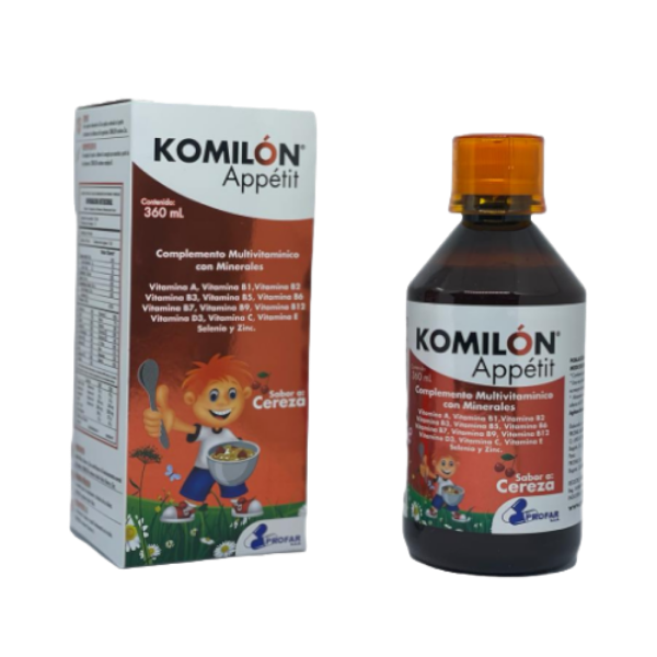Imagen de KOMILON APPETIT CEREZA*360 ML (MULTIVITAMINICO)
