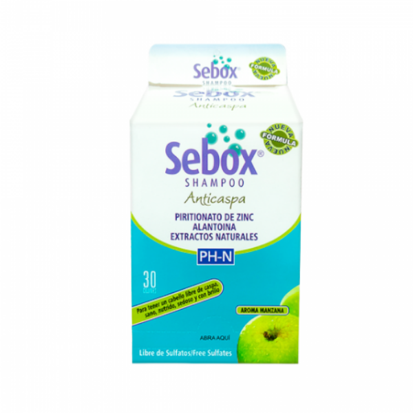 Imagen de SEBOX SHAMPOO SACHET CAJA*30 COJINES DE 12ML