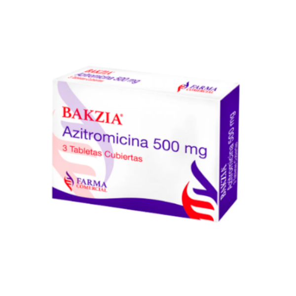 Imagen de BAKZIA (AZITROMICINA) 500MG CJ*3TAB