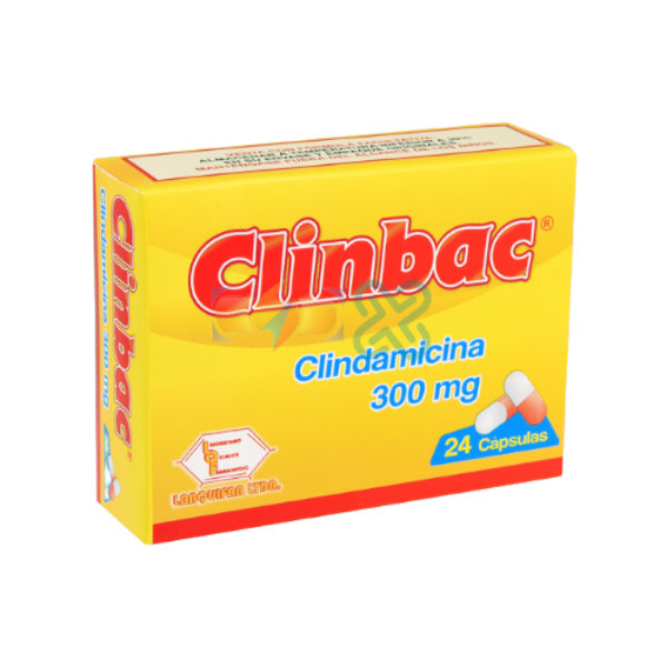 Imagen de CLINBAC 300 MG CAPS (CLINDAMICINA)*24 TAB