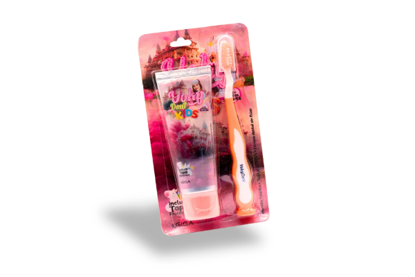 Imagen de CREMA DENTAL KIDS+CEPILLO NIÑA*100GR FRESA