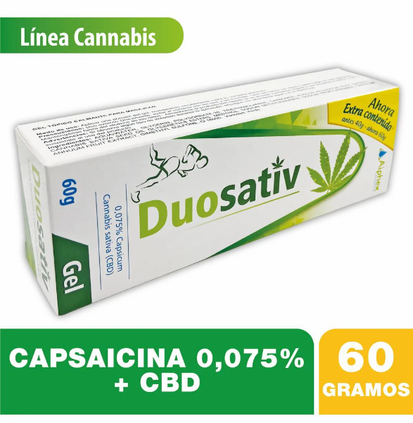 Imagen de DUOSATIV *40 GR (CAPSICUM+CANNABIS SATIVA(CBD) GEL