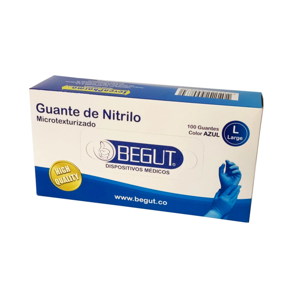Imagen de GUANTE NITRILO L AZUL MICROTREXTURIZADO