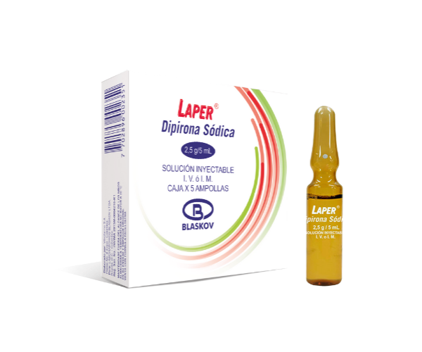Imagen de LAPER(DIPIRONA) 2.5G/5ML SOL INY CJ X 5 AMP