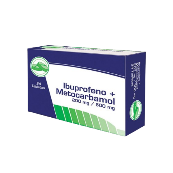 Imagen de IBUPROFENO+METROCARBAMOL 200 MG / 500MG
