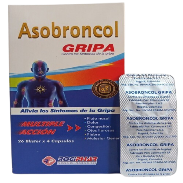 Imagen de ASOBRONCOL GRIPA 26 BLISTER*4CAPS