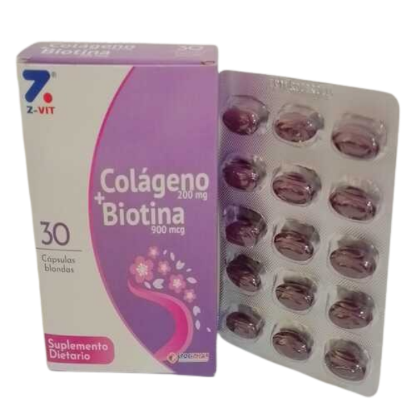 Imagen de COLAGENO +BIOTINA ZVIT*30 CAP