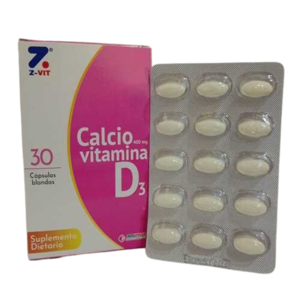 Imagen de CALCIO + VITAMINA D3 ZVIT*30 CAP