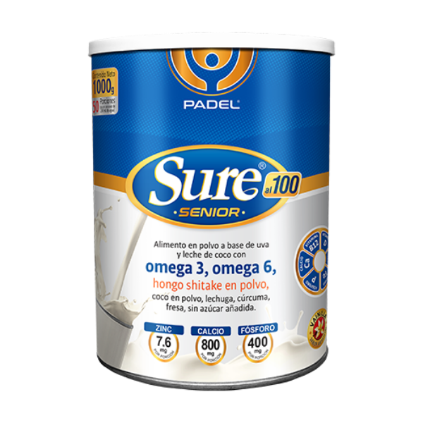 Imagen de SURE AL 100 SENIOR*1000 GR SABOR VAINILLA