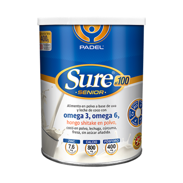 Imagen de SURE AL 100 SENIOR*400 GR SABOR VAINILLA