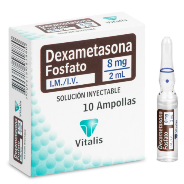 Imagen de DEXAMETASONA 8Mg/2MlCJ *10 AMP Vitalis