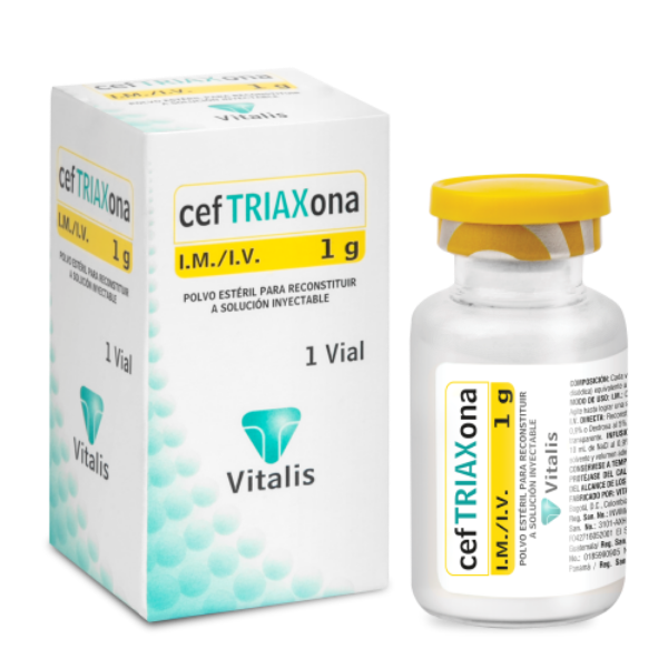 Imagen de CEFTRIAXONA 1Gr CJ*1AMP Vitalis
