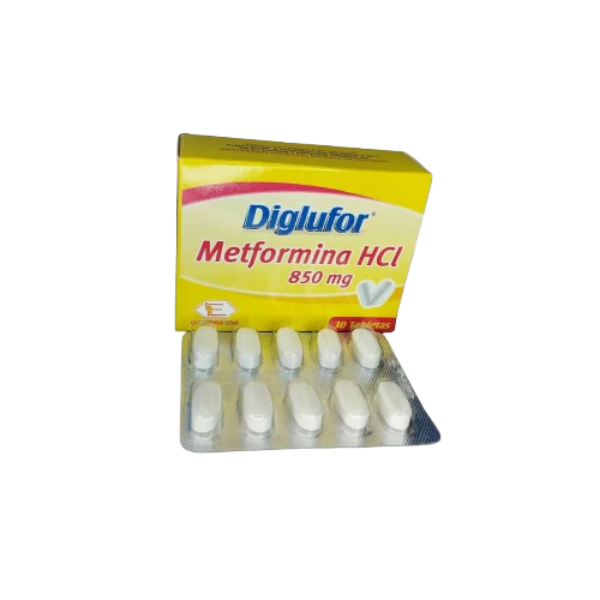 Imagen de DIGLUFOR 850 MG (METFORMINA) CAJA * 30 TABLETAS
