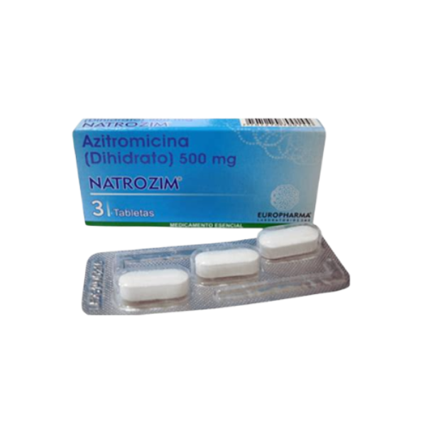 Imagen de NATROZIM 500MG (AZITROMICINA) CJ*3 TAB
