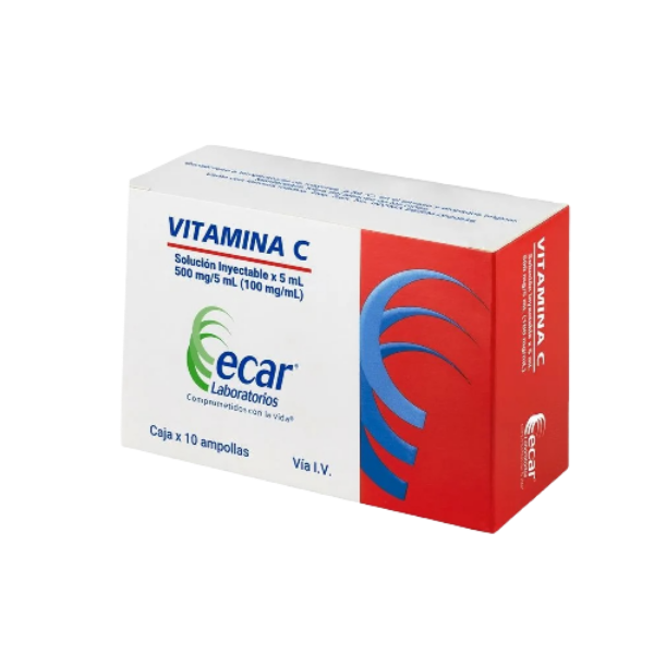 Imagen de VITAMINA C SOLU INY 5 ML *10 AMPOLLAS