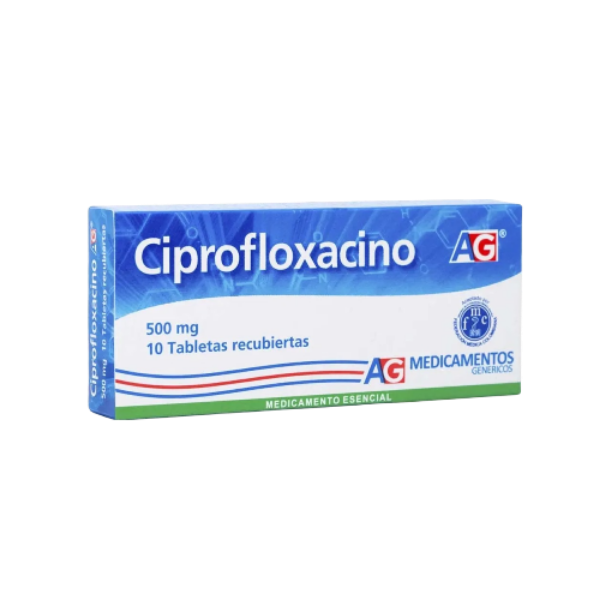 Imagen de CIPROFLOXACINO 500 MG*10 TABS
