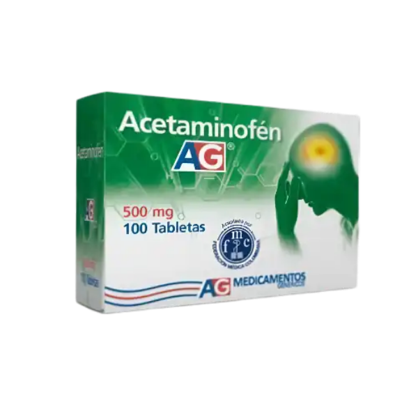 Imagen de ACETAMINOFEN 500MG TAB*100 AG