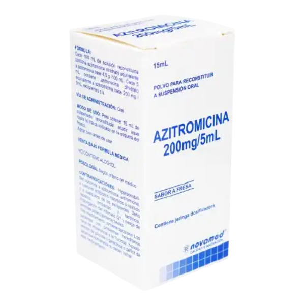 Imagen de AZITROMICINA 200MG /5ML FCO*15ML