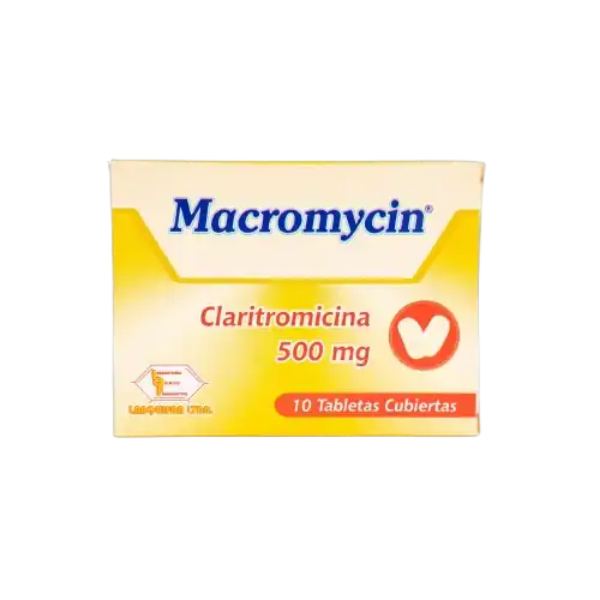 Imagen de MACROMYCIN CLARITROMICINA 500MG CJ*10TAB (