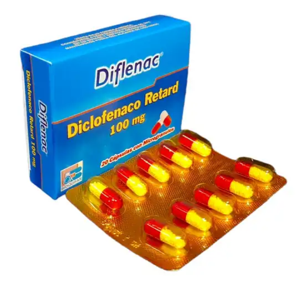 Imagen de DIFLENAC (DICLOFENACO) 100 MG  *20 CAP