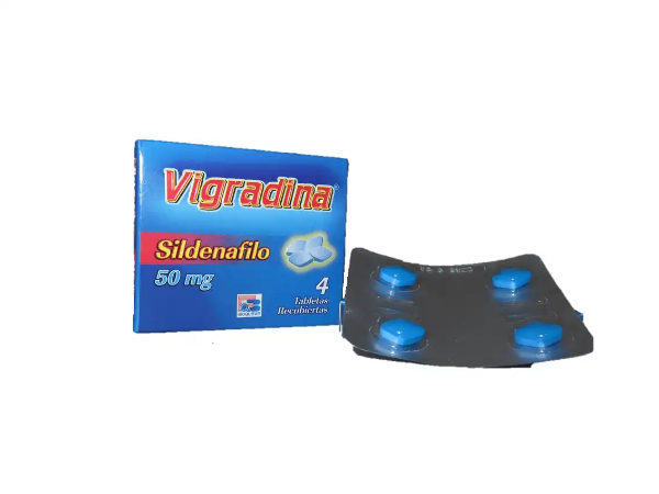 Imagen de VIGRADINA*4(SILDENAFIL) 50 MG CAJA * 4 TABLETAS