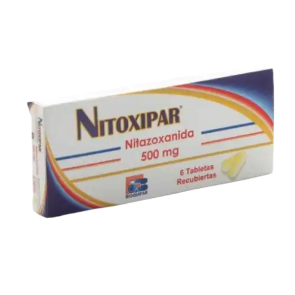 Imagen de NITOXIPAR (NITAZOXANIDA) 500 MG*6 TABS