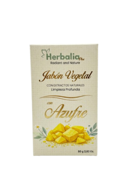 Imagen de JABON VEGETAL  HERBALIA DE AZUFRE*80GR