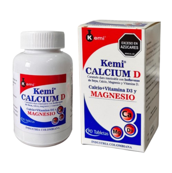 Imagen de KEMI CALCIUM D (Calcio+Vitamina D3+Magnesio)*90TAB